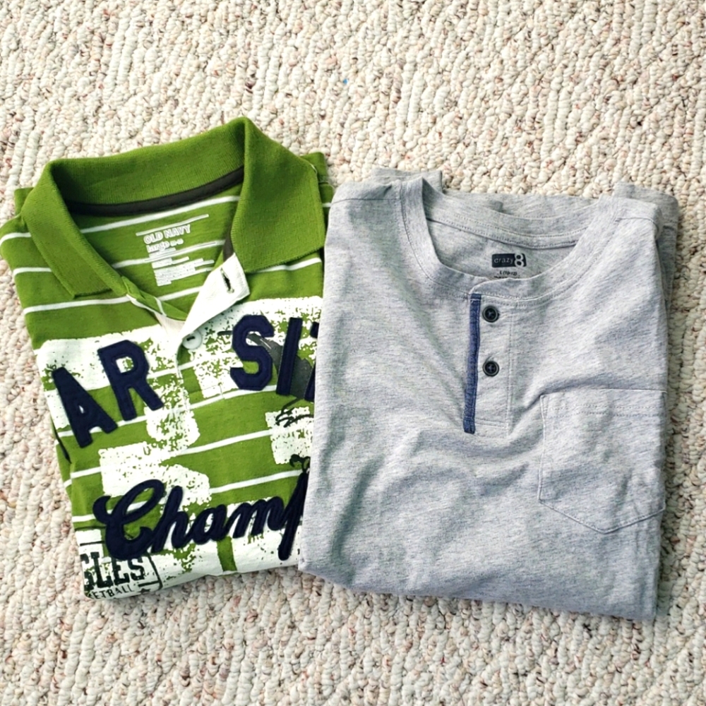 NWT 2 Boys' 10-12 Long Sleeve Tee Shirts